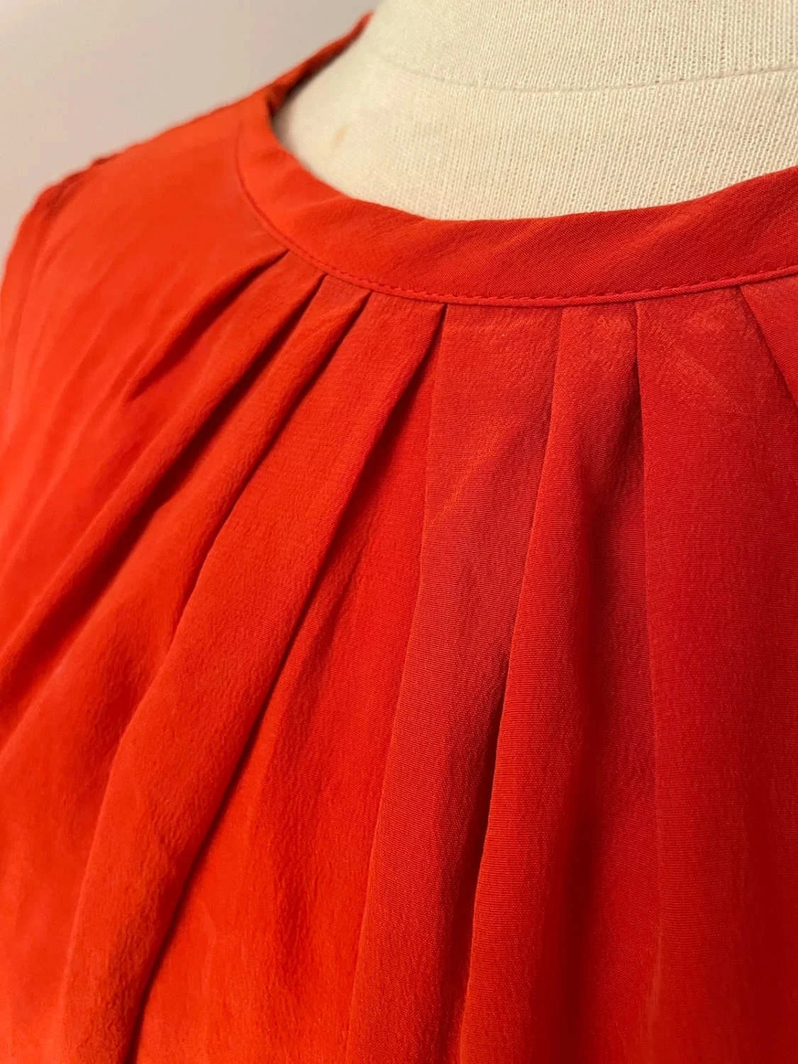 Sandro - Top coral 100% seda talla 1 detalle nudo – photo 4